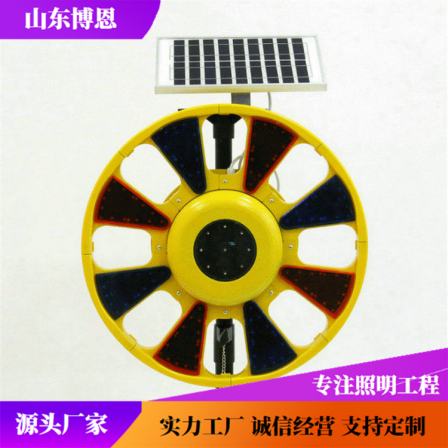 Solar powered rotary lights, intelligent light controlled rotary lights, red and blue traffic warning rotary barricade lights