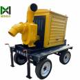 Diesel engine water pump unit 800 cubic meter self priming pump unit trailer type irrigation and drainage equipment