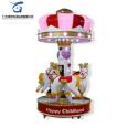 Three person carousel Wanda Mall indoor children's electric amusement equipment Qilong