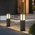 Outdoor lawn lamp, iron square acrylic lampshade, solar market electricity community, villa, outdoor