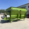 Cattle farm feed mixer electric double shaft screw mixer Silage soybean meal mixer