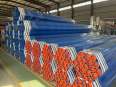 Galvanized fire protection epoxy powder coated Q235 double flange steel pipe epoxy resin anti-corrosion steel pipe factory