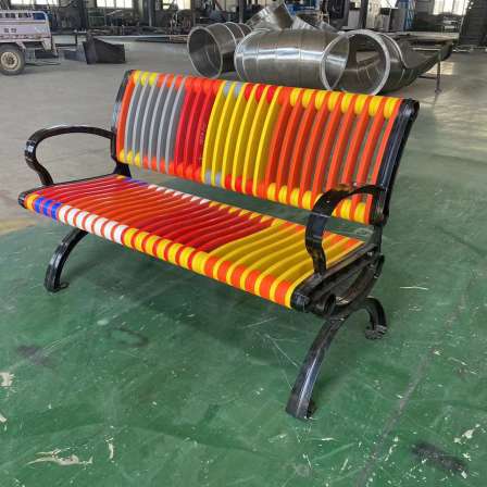 Customized processing of outdoor park chairs, landscape benches, flat backrest chairs, iron leisure chairs