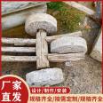 Small Blue Stone Square Decorated with Ancient Architecture, Antique Stone Slabs, Old Stone Tools, Inscription, Grinding Plate, Folk Decoration, Xinze