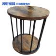 Supply American style small round stools, mobile double decker living room stools, retro industrial style, Amazon order source manufacturer