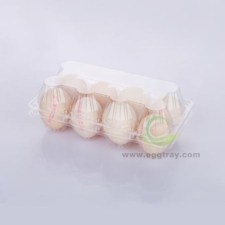 A plastic egg tray with 8 transparent, shockproof, and thickened soil egg packaging boxes. The manufacturer has a large direct sales volume and offers discounts for wholesale