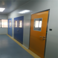 Hospital specific antibacterial steel medical ward doors with single opening and mother leaf support customization