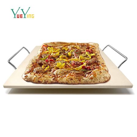 Pizza baking plate, Pizza stone oven, slate pizza pancake baking, insulation baking, slate with wire rack handle