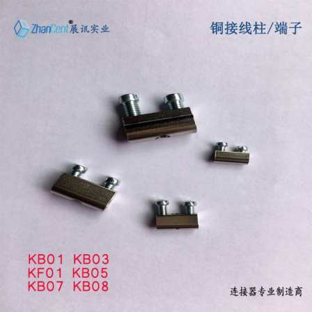 Two pin copper square terminal single pin terminal 5 * 4 * 5 screw crimping light strip connector
