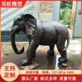 Pilot Sculpture Boutique Copper Elephant Outdoor Square Display Auspicious Animal Shapes Support Customization