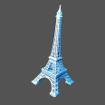 Professional personnel produce blue Eiffel Tower with quality assurance services in place