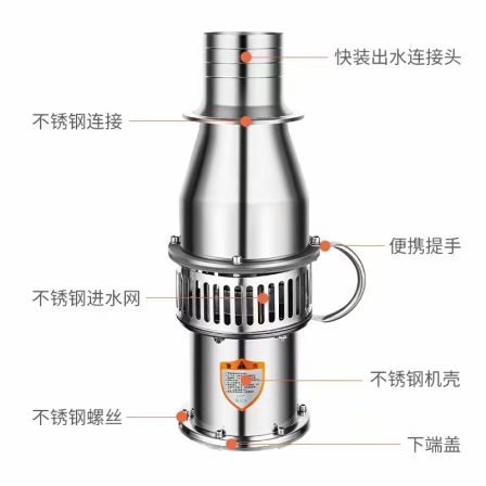 Portable variable frequency permanent magnet submersible pump, 300 square meters, 500 square meters, mobile flood prevention and drainage pump