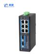 Optoelectronic converter Industrial grade fiber optic transceiver 2 optical 6 electrical SC Gigabit WEB network management ring network self-healing switch