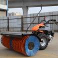 Fully enclosed driving road snow sweeper three in one fuel brush small Snowplow