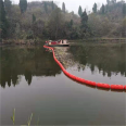 Warning buoy for intercepting water plants on the lake surface and floating discharge for intercepting sewage vessels in river tributaries