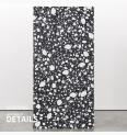 Black large grain ceramic tile bathroom courtyard terrace restaurant imitation Terrazzo floor tile matte anti-skid 6001200