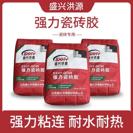 Ceramic tile adhesive, internal and external wall building materials, vitrified tile adhesive, with uniform thickness and room temperature curing