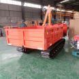 Small tracked truck mounted crane with adjustable gear range for mountain and hilly tracked transport vehicles