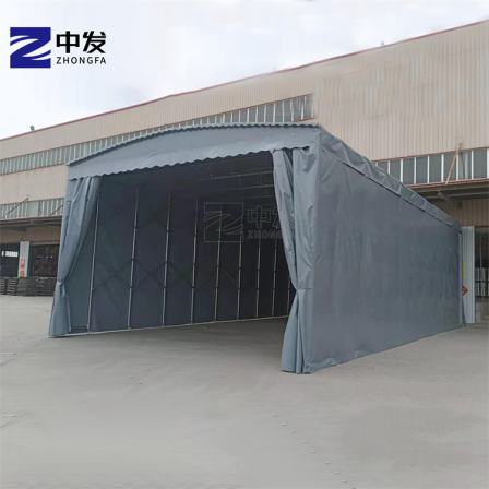 Factory electric sliding rain canopy, large folding and contraction canopy, outdoor telescopic rain canopy processing, customization, durability