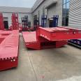 Folding ladder trailer with small tires 13 meters excavator transport hook plate semi trailer