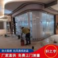 Install lateral crystal folding doors for shopping malls, supermarkets, and aluminum alloy folding crystal doors