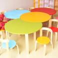 Kindergarten desks, children's tutoring classes, training classes, early education desk combinations, primary school students' painting and art classes, desks and chairs, solid wood