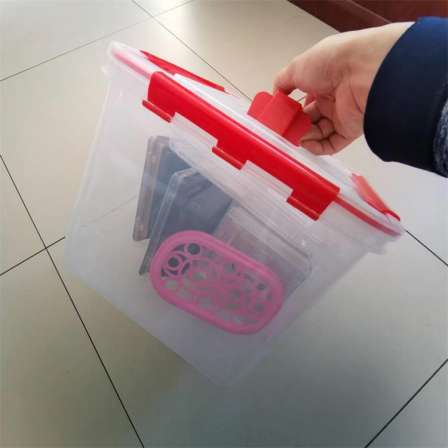 Plastic debris storage box with lid, large storage box, household plastic clothing storage box, snacks and books storage box