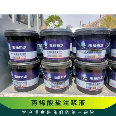 Acrylate grouting machine material, high-pressure waterproof AB grouting material, dual liquid and dual component leak sealing material for subway tunnels