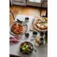 Yueying Oven Special Pizza Stone High Temperature and Refractory Pizza Plate Baking Stone Plate BBQ Two Piece Set