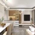 Customized interior space design for the entire house, available in beige, white, gray, and other colors for customization