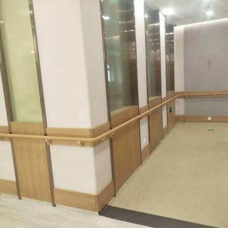 Japan NAKA nursing home corridor handrail wall resin wood grain color aisle door entrance and exit handrail