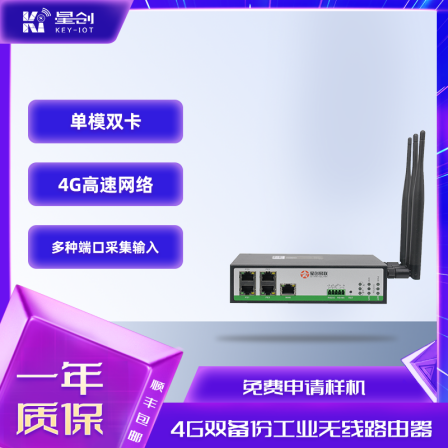 Internet of Things dual network backup single mode dual card 4G industrial grade wireless router multiple port acquisition inputs