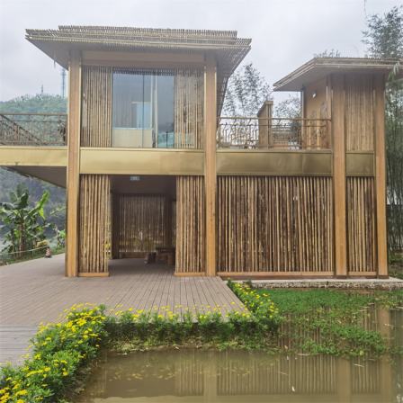 Professional customized bamboo houses with excellent wear-resistant and environmentally friendly craftsmanship to undertake the construction of various bamboo and wood projects