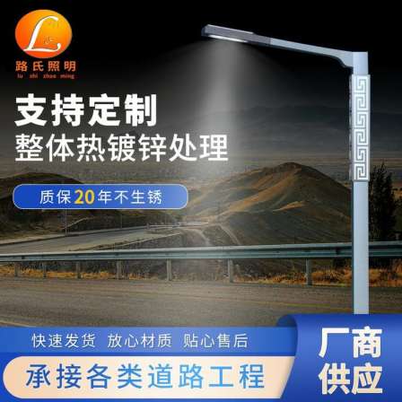 Rural Road Lighting Features City Circuit Light Pole 50-120 Watt Super Bright Arm Street Lamp Source Factory