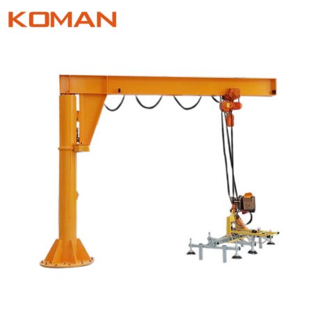 Pillar type electric cantilever crane, ton Koman Aviation vehicle traveling crane, large tonnage rocker arm crane