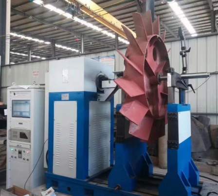Manufacturer of dynamic balance testing and processing equipment for centrifugal fan impellers on site