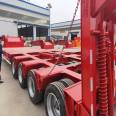 14.5 meter four line eight bridge trailer large special transport vehicle hydraulic lifting traction pin