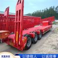 Hydraulic ladder light hook plate transport vehicle with equal width forehead excavator pallet semi trailer with three lines and six axles