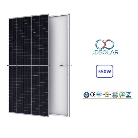 550W solar panel with multiple main grids, single crystal solar panel, double glass module photovoltaic panel