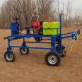 Agricultural crops hand propelled spraying vehicle four wheeled self-propelled spray, seat mounted orchard air driven spraying machine