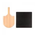 Square black pizza slate set, bread baking two-piece set, pizza baking plate, oven, barbecue stone outlet customization