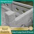 Handmade carved sesame gray stone railing carving bridge