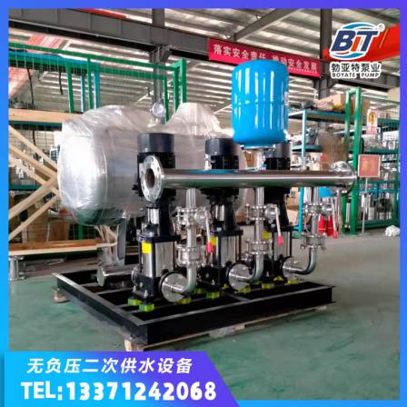 Non negative pressure water supply boosting equipment, constant pressure variable frequency water supply equipment, food grade material installation convenience