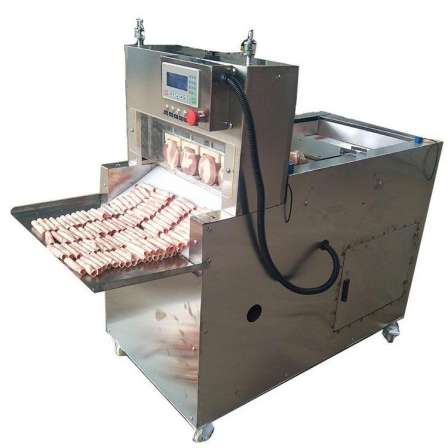CNC lamb slicing machine, commercial fully automatic fat beef frozen meat, black chicken roll, and pork belly electric cutting and rolling machine