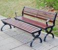 Park chairs, outdoor benches, courtyard double back benches, outdoor anti-corrosion wooden plastic leisure chairs, iron art