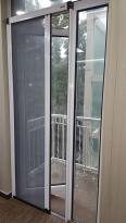 Removable and washable folding screen door Yimeida trackless chain organ type sliding screen door retractable invisible diamond mesh door