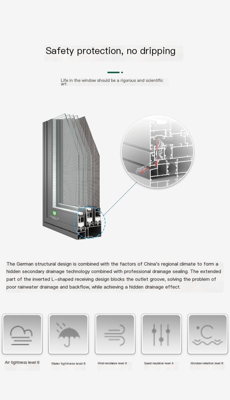 Oudersen aluminum alloy bridge cutoff Casement window thermal insulation room for high temperature resistance precision manufacturing