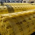 High strength flexible cover plate geogrid heating pipeline dedicated 100KN-600KN yellow and white