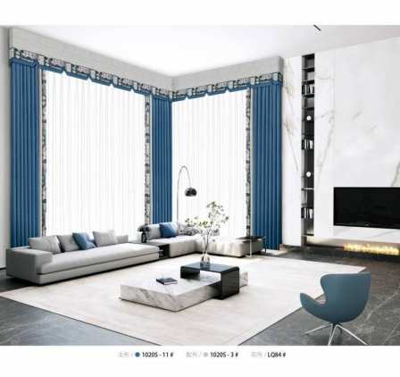 Yi Chuang Curtain Textile Living Room 2022 ins Wind Shading Bedroom Light Luxury Chenille Jacquard Double Sided Curtains