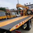 Dongfeng obstacle clearing vehicle with a 6.5-meter board length road rescue truck with a crane attached to the vehicle, a 5-ton one tow two rescue trailer